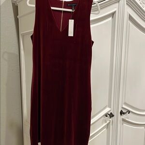 White House Black Market Burgundy Midi Dress